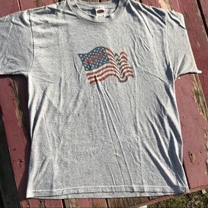 Retro D.A.R.E. American Flag Gray T-Shirt